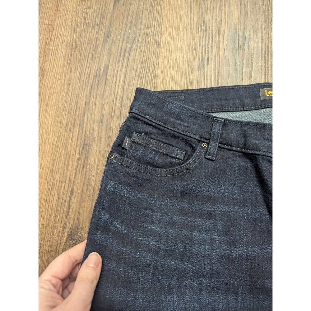 Lee Jeans Womens 12P Petite Blue Blue Relaxed Fit Straight Leg High Rise Denim - Picture 6 of 13